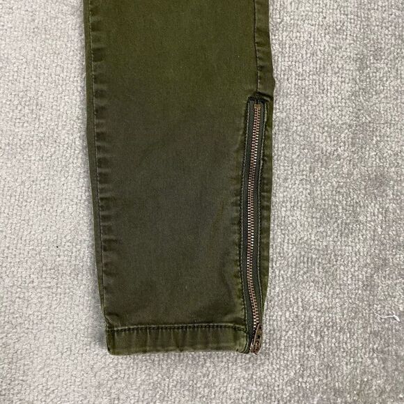Anthropologie Pilcro and the Letterpress Jeans Green Moto Ankle Zip 29x28 - Picture 3 of 6